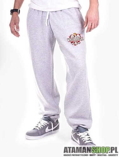 Spodnie bawełniane WIELKA POLSKA Kraj Krwią Naznaczony (szare).jpg