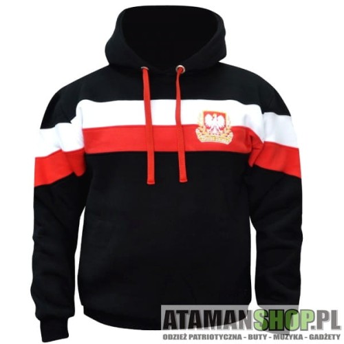 BLUZA PATRIOTYCZNA Z KAPTUREM CZARNA PASY AQUILA POLSKA1.jpg