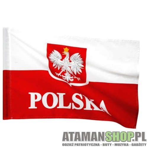 FLAGA POLSKA 112X70CM Z GODŁEM.jpg