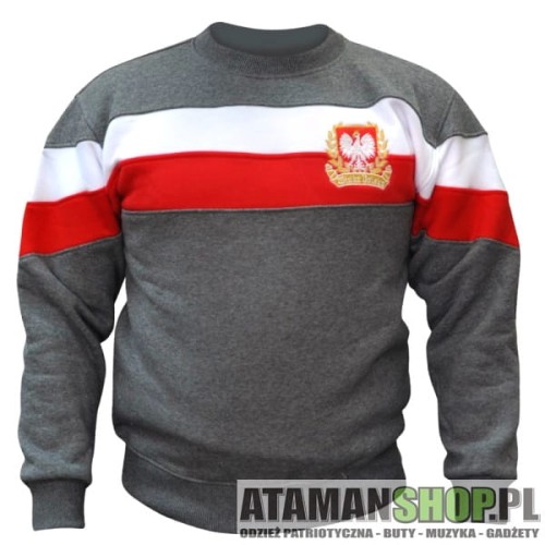 BLUZA PATRIOTYCZNA KLASYCZNA SZARA PASY AQUILA POLSKA1.jpg