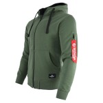 Bluza uliczna na zamek kaptur air oliwkowa