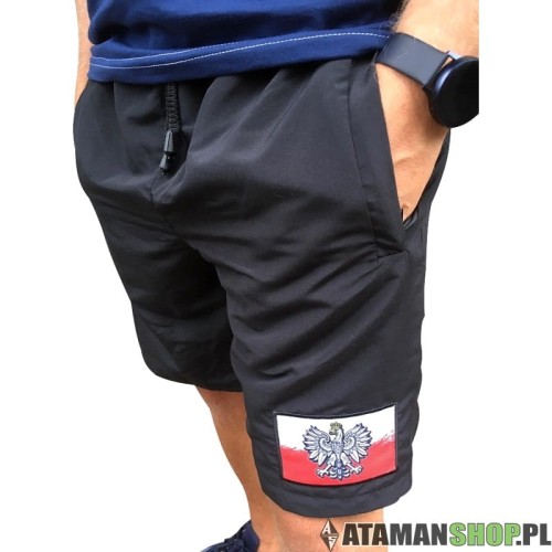 Spodenki patriotyczne flaga POLSKI z ORŁEM1.jpg
