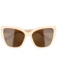 Okulary przeciwsłoneczne damskie kremowe