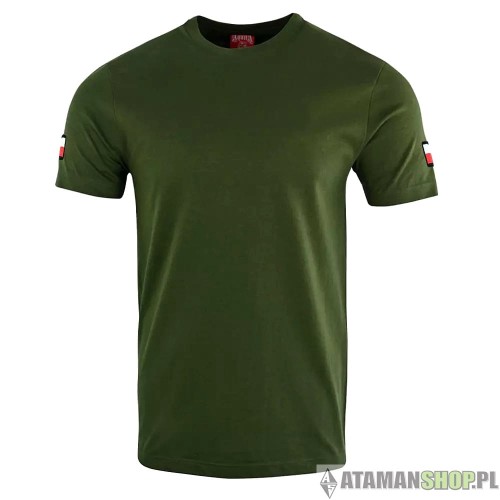 KOSZULKA AQUILA MILITARY FLAGA - OLIVE1.jpg