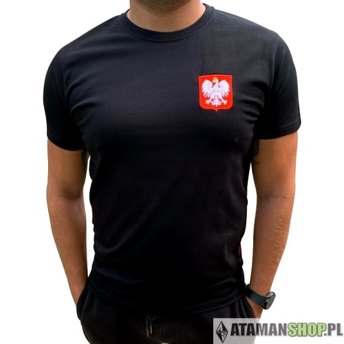Czarna koszulka Polska z Godłem1.jpg