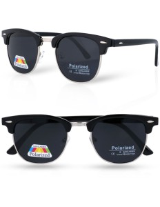 Okulary polaryzacyjne clubmaster czarne