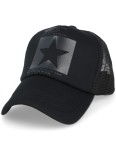 Czapka z daszkiem trucker bejsbolówka gwiazda czarna