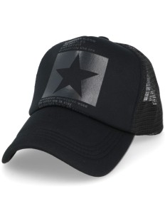 Czapka z daszkiem trucker bejsbolówka gwiazda czarna