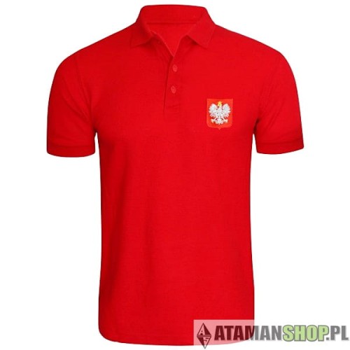 KOSZULKA POLO AQUILA GODŁO - CZERWONA1.jpg