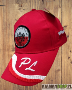 Czapka z daszkiem haft PL Polska Poland