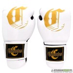 Rękawice bokserskie skórzane extenso białe