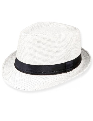 Kapelusz słomkowy dla dzieci na lato biały sportowy