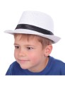 Kapelusz słomkowy dla dzieci na lato biały sportowy