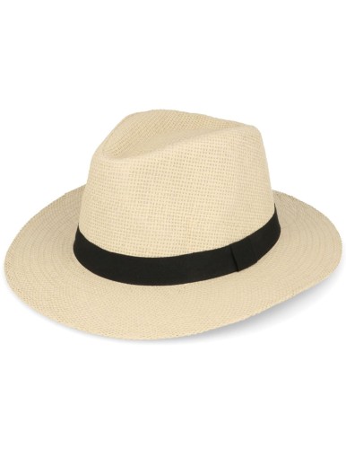 Elegancki wygodny kapelusz męski beżowy wakacyjny