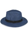 Elegancki wygodny kapelusz męski granatowy wakacyjny