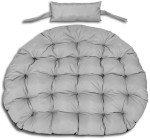 Poduszka ogrodowa 120 cm na krzesło wiszące bocianie gniazdo wodoodporna szara