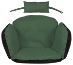 Poduszka ogrodowa 112x113 cm na krzesło wiszące bocianie gniazdo wodoodporna zielona