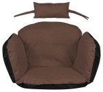 Poduszka ogrodowa 112x113 cm na krzesło wiszące bocianie gniazdo wodoodporna brązowa