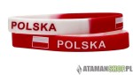 Opaska bransoletka gumowa Polska flaga