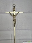 Krzyż metalowy Jezus mały 13x7 złoty