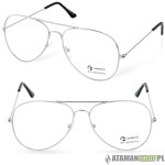 Okulary pilotki aviator zerówki