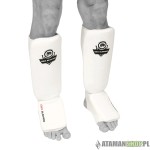 Ochraniacze na goleń i stopę elastyczne białe