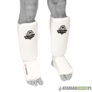 Ochraniacze na goleń i stopę elastyczne białe