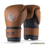Rękawice bokserskie ze skóry RETRO brązowe 16 oz  
