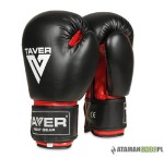 Czarne rękawice bokserskie Taver Red