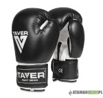 Czarne rękawice bokserskie Taver White