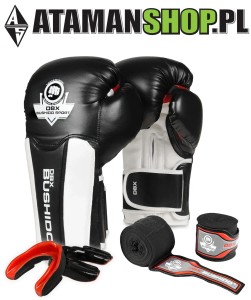 Zestaw bokserski WHITE – rękawice, owijki i ochraniacz na zęby