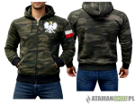 Bluza Patriotyczna moro z kapturem haft Orzeł flaga Polski