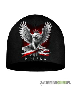 Czapka zimowa z Orłem koroną i flagą