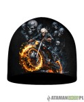Czapka ogień motor kościotrup